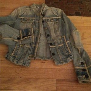 Denim military jacket